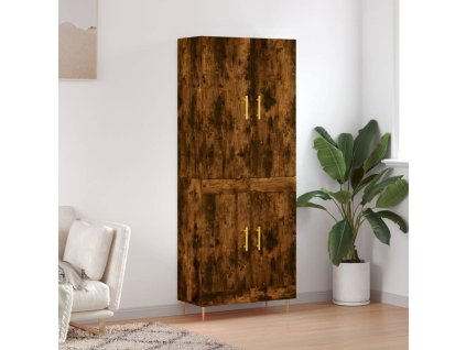 Skříň highboard kouřový dub 69,5 x 34 x 180 cm kompozitní dřevo 3195784