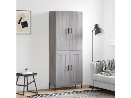 Skříň highboard šedá sonoma 69,5 x 34 x 180 cm kompozitní dřevo 3195801