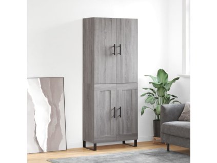 Skříň highboard šedá sonoma 69,5 x 34 x 180 cm kompozitní dřevo 3195817