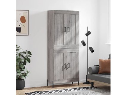Skříň highboard šedá sonoma 69,5 x 34 x 180 cm kompozitní dřevo 3199695