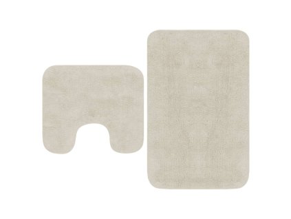 Sada koupelnových předložek 2 kusy textilní bílá 133232