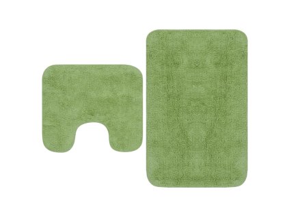 Sada koupelnových předložek 2 kusy textilní zelená 133233