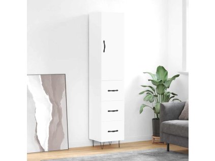 Skříň highboard bílá 34,5 x 34 x 180 cm kompozitní dřevo 3198881