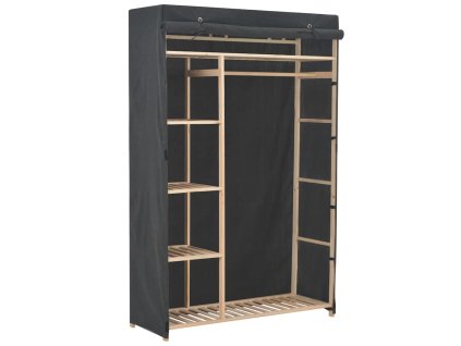 Šatní skříň šedá 110 x 40 x 170 cm textil 248189