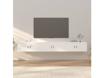 Nástěnné TV skříňky 3 ks bílé 100 x 34,5 x 40 cm 3188374