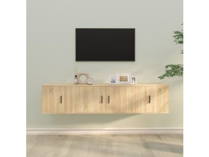 3dílný set TV skříněk dub sonoma kompozitní dřevo 3188417