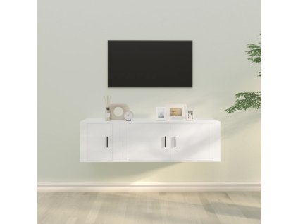 2dílný set TV skříněk bílý kompozitní dřevo 3188422