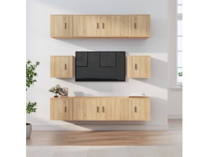 8dílný set TV skříněk dub sonoma kompozitní dřevo 3188673