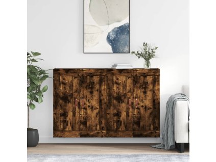 Nástěnné skříňky 2 ks kouřový dub kompozitní dřevo 3197998