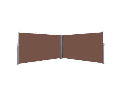 Zatahovací boční markýza / zástěna 160 x 600 cm hnědá 143681