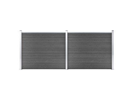 Set plotového dílce WPC 353 x 146 cm černý 3070459