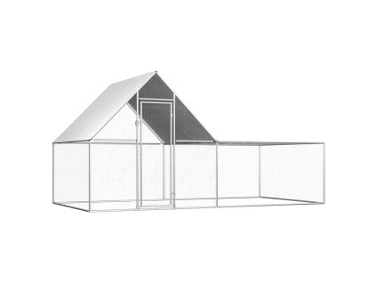 Klec pro kuřata 4 x 2 x 2 m pozinkovaná ocel 144556