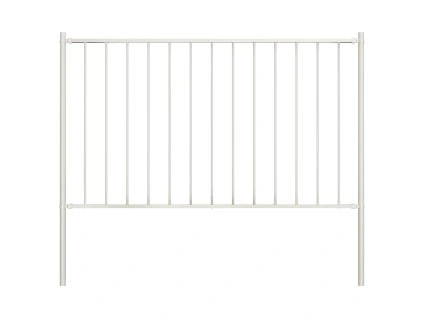 Plotový panel Woerden se sloupky ocelový 1,7x1,25 m bílý 145217