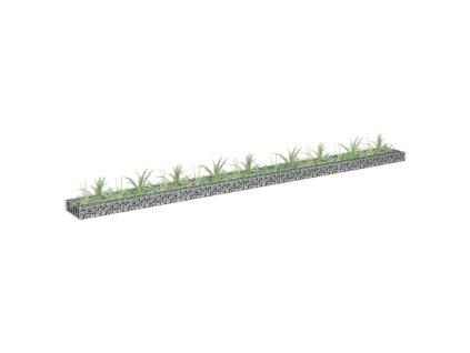 Gabionový vyvýšený záhon pozinkovaná ocel 360 x 30 x 10 cm 145640