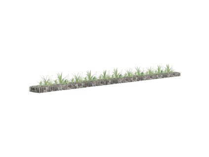 Gabionový vyvýšený záhon pozinkovaná ocel 450 x 30 x 10 cm 145644