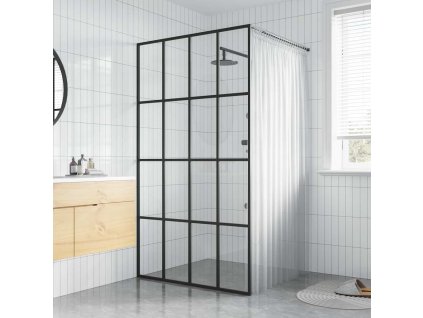 Zástěna do průchozí sprchy čiré tvrzené sklo 100 x 195 cm 145676