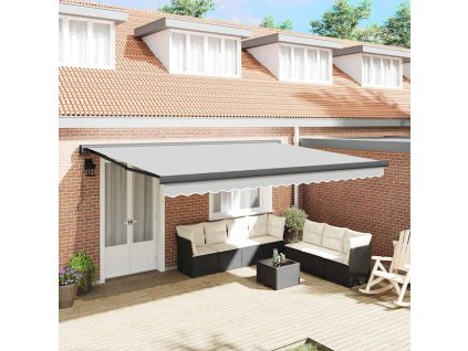 Markýza Antracit 4 × 3 m kov 145702