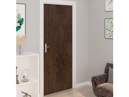 Samolepící tapety na dveře 2 ks tmavý dub 210 x 90 cm PVC 146112