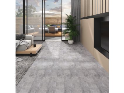 Nesamolepicí PVC podlahová prkna 5,26 m² 2 mm cementově hnědá 146567