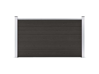 Plotový dílec WPC 180 x 105 cm černý 148975