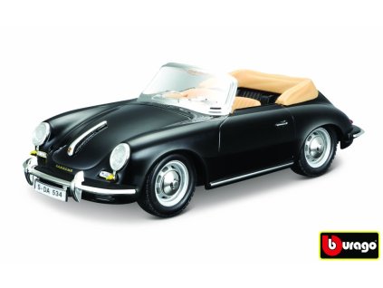 143305 bburago porsche 356 b cabriolet black 1 24