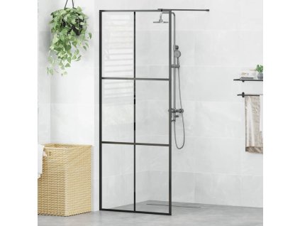 Zástěna do průchozí sprchy čiré ESG sklo 80 x 195 cm černá 151023