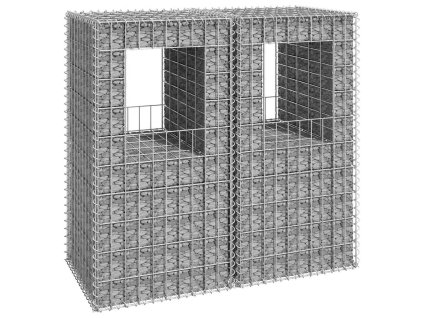 Gabionové sloupky 2 ks 50 x 50 x 100 cm železo 151269