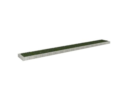 Gabionový vyvýšený záhon pozinkovaná ocel 800 x 100 x 20 cm 151317