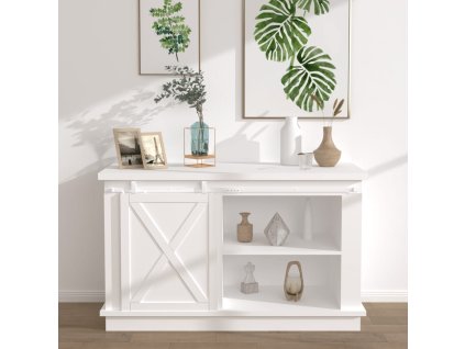 Kování pro posuvné dveře skříně uhlíková ocel bílé 152 cm 151696