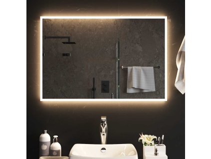 Koupelnové zrcadlo s LED osvětlením 90 x 60 cm 151771