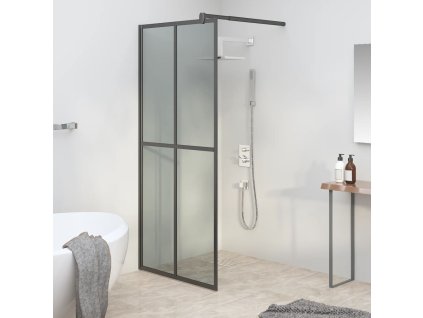 Zástěna do průchozí sprchy 80 x 195 cm tmavé tvrzené sklo 151884