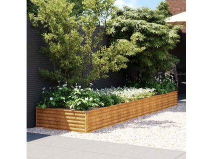 Zahradní vyvýšený záhon 387 x 100 x 36 cm cortenová ocel 151996
