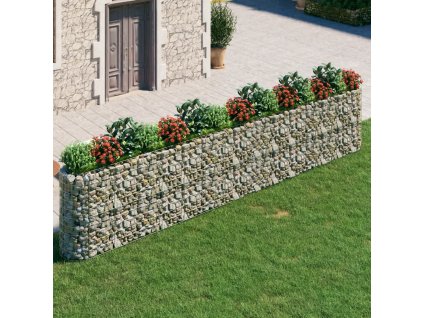 Gabionový vyvýšený záhon pozinkované železo 540 x 50 x 100 cm 152038