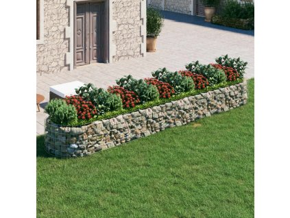 Gabionový vyvýšený záhon pozinkované železo 500 x 100 x 50 cm 152043