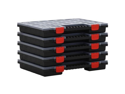 Organizéry na součástky 5 ks 40 x 30 x 5 cm polypropylen 152096
