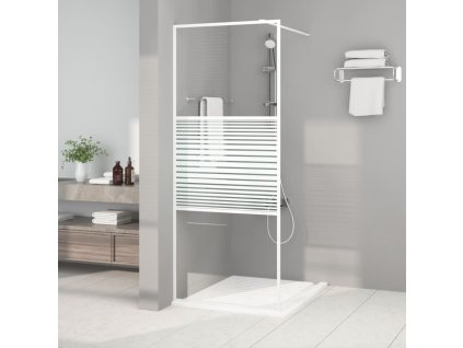 Sprchová zástěna walk-in bílá 80 x 195 cm čiré ESG sklo 152150