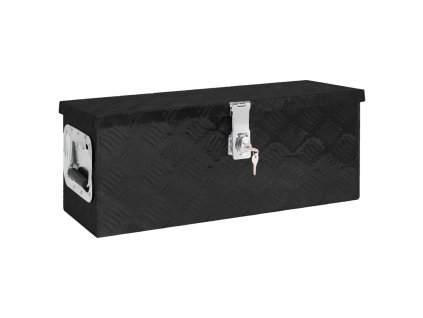 Úložný box černý 60 x 23,5 x 23 cm hliník 152249
