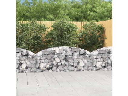 Klenutý gabionový koš 200 x 30 x 60/80 cm pozinkované železo 153463
