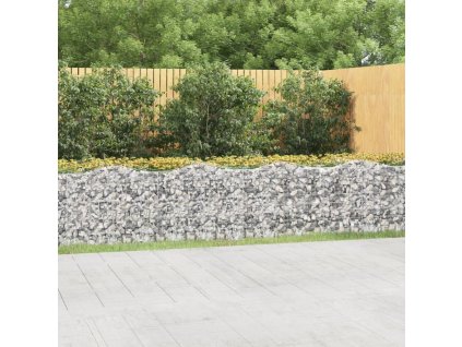 Klenutý gabion vyvýšený záhon 800x50x100 cm pozinkované železo 153549