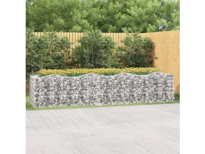 Klenutý gabion vyvýšený záhon 400x100x100 cm pozinkované železo 153555
