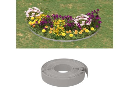 Travní lem šedý 10 m 10 cm polyethylen 154393