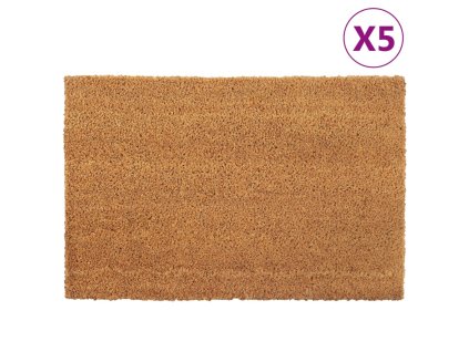 Rohožky před dveře 5 ks přírodní 40 x 60 cm kokosové vlákno 155559