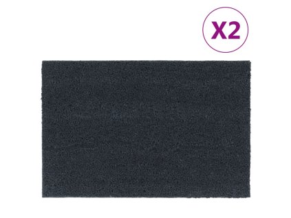Rohožky před dveře 2 ks tmavě šedé 40 x 60 cm kokosové vlákno 155584