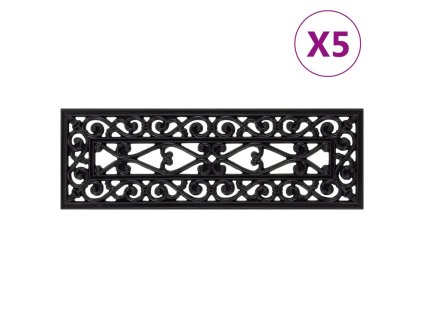 Nášlapy na schody 5 ks 25 x 75 cm guma 155628