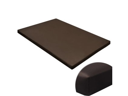 Hnědá čtyřhranná plochá podložka pro psa M 170240