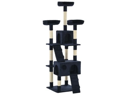 Škrabadlo pro kočky se sisalovými sloupky 170 cm modré 170616