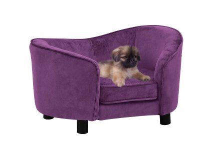 Pohovka pro psy vínová 69 x 49 x 40 cm plyš 171024