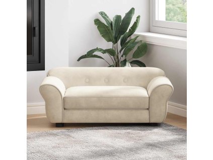 Pohovka pro psy krémová 72 x 45 x 30 cm plyš 171042