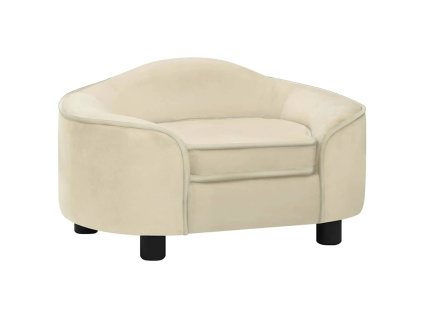 Pohovka pro psy krémová 67 x 47 x 36 cm plyš 171090