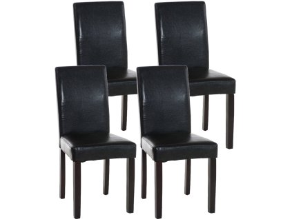 Sada 4 jídelních židlí Ina imitace kůže